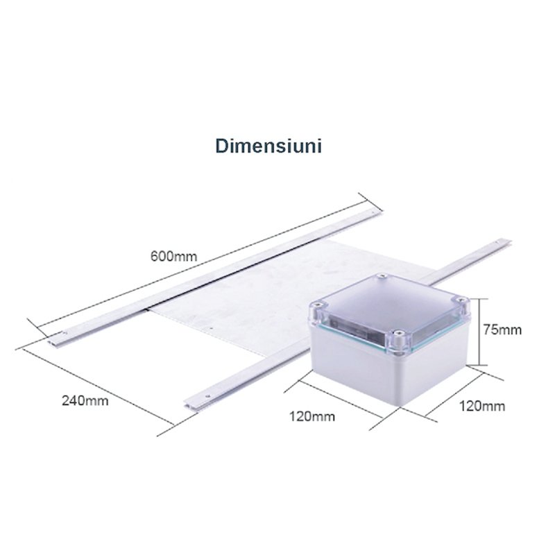 Usa cotet gaini, pisici, caini automatizata 600x240x10mm aluminiu baterie 4AA